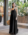 Flowy Ruffled V-Neck Maxi Dress