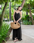 Flowy Ruffled V-Neck Maxi Dress