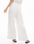 Lyocell Linen Blend Flowy Wide-Leg Pants