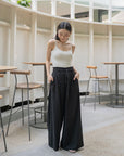Drawstring Wide-Leg Pants