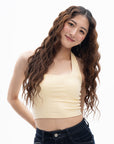 Double Layered Halter Neck Crop Top