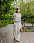 Front-Seam Wide-Leg Trouser