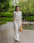 Front-Seam Wide-Leg Trouser