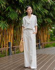 Front-Seam Wide-Leg Trouser