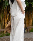 Front-Seam Wide-Leg Trouser