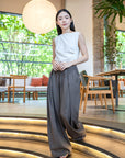 Pleated Wide Leg Trouser