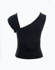 Asymmetric Shoulder Cutout Top