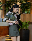 Abstract Floral Print Shirt