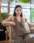 Pinstripe Halter Vest Top