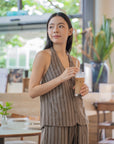 Pinstripe Halter Vest Top