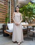 Linen-Blend Maxi Dress
