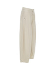 Tailored Panel Wide-Leg Pants