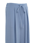 Lyocell Linen Blend Flowy Wide-Leg Pants