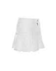 Pleated Denim Mini Skirt