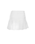 Pleated Denim Mini Skirt