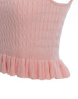 Cable-Knit Peplum Camisole