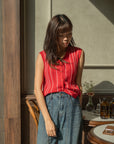 V-neck Knit Vest Top