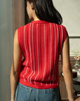 V-neck Knit Vest Top