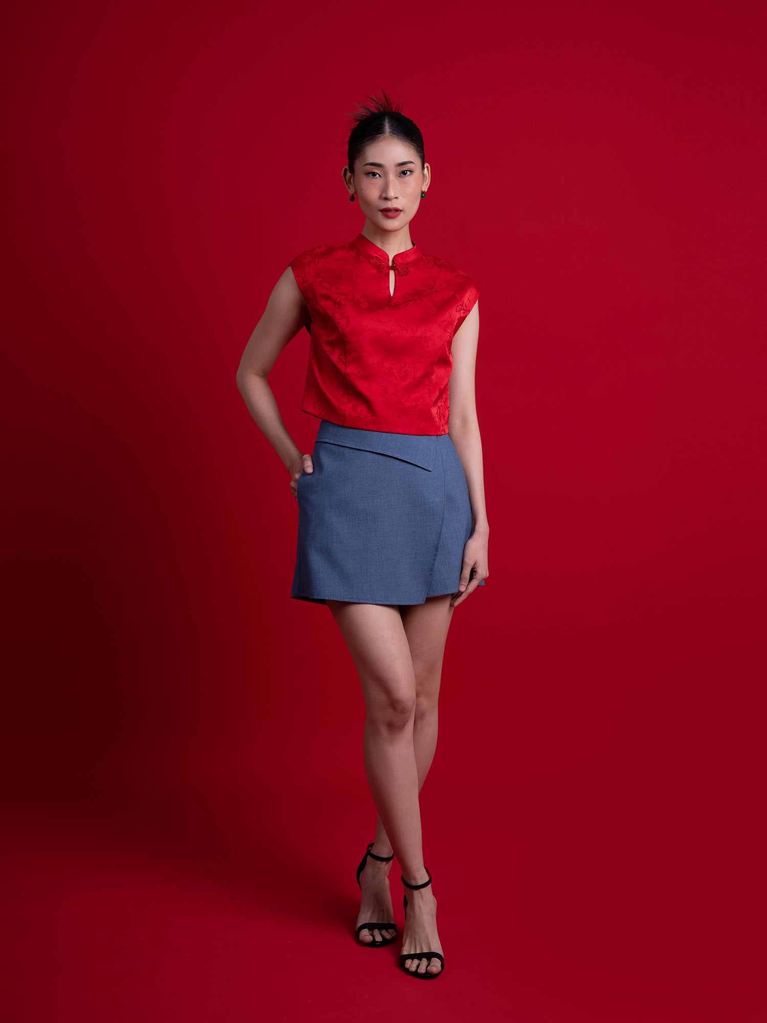 Eloise Overlap Skort