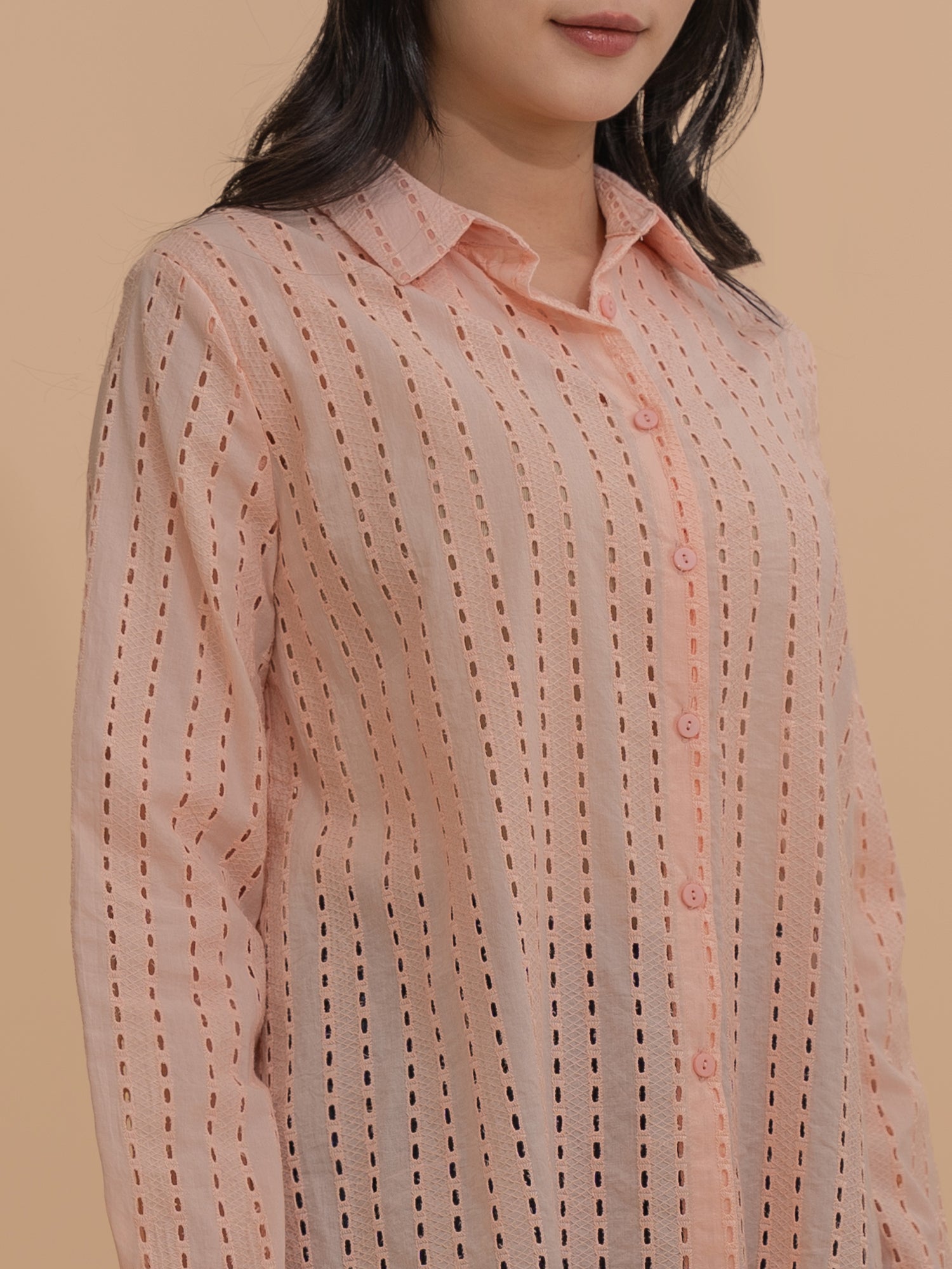 Embroidered Long Sleeve Shirt
