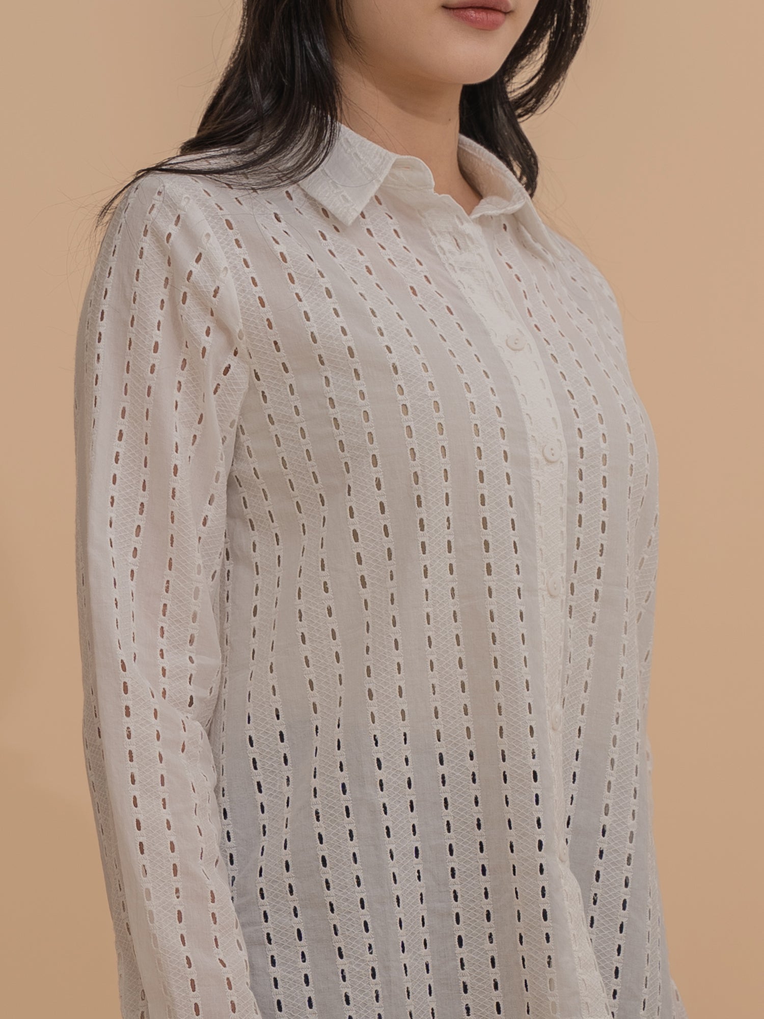 Embroidered Long Sleeve Shirt
