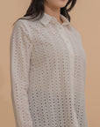 Embroidered Long Sleeve Shirt
