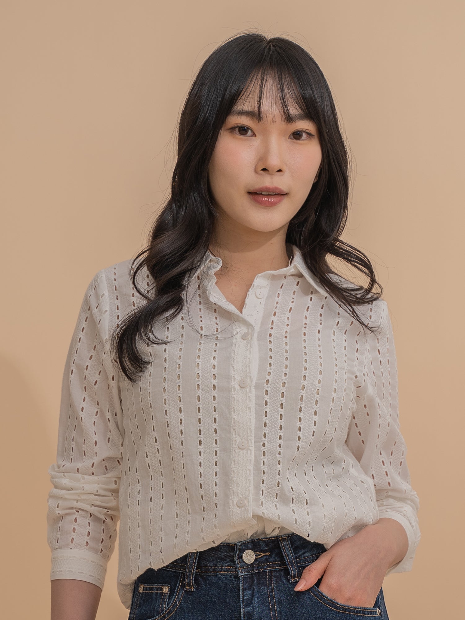 Embroidered Long Sleeve Shirt