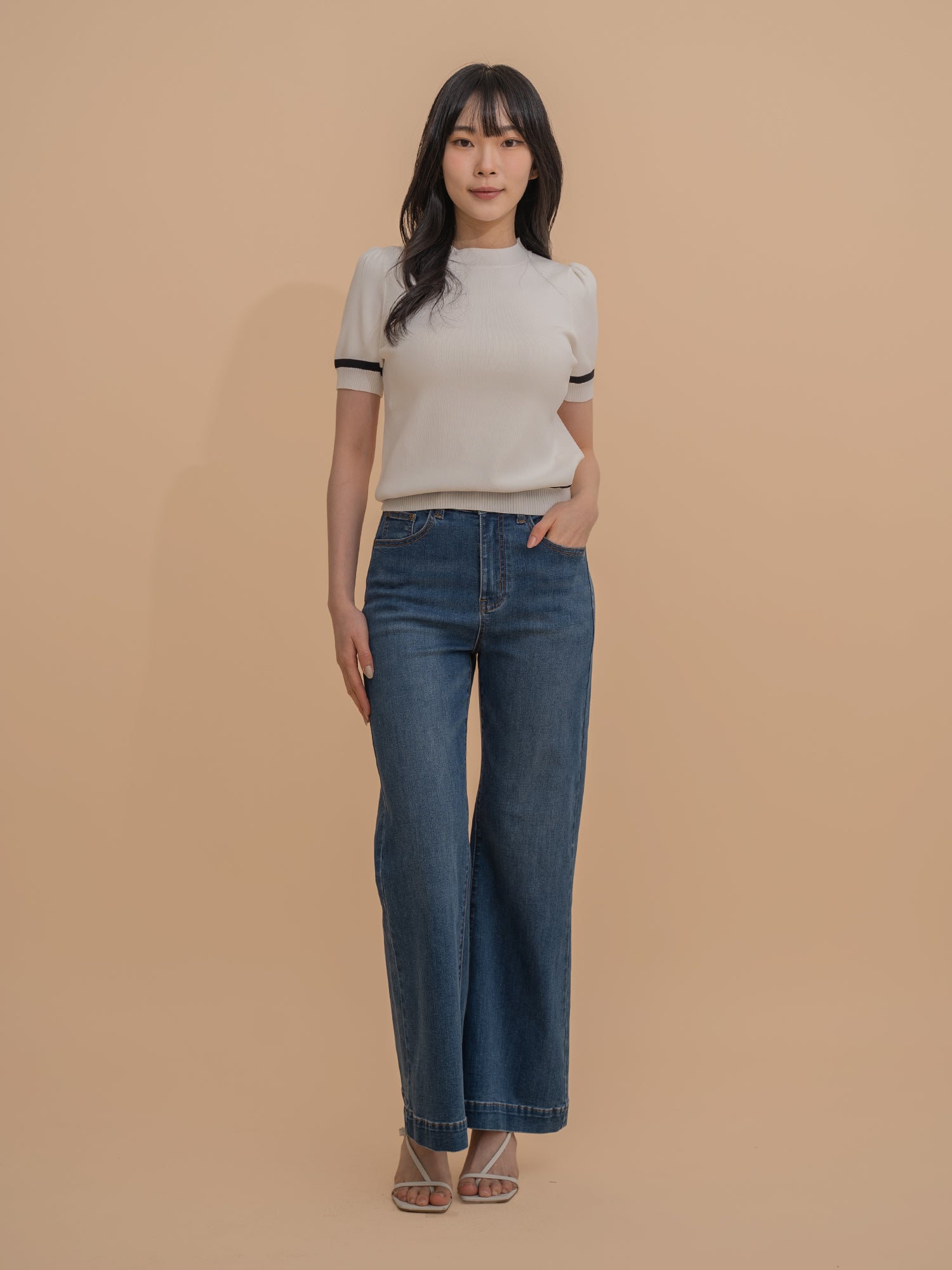 Flared High-Rise Jeans