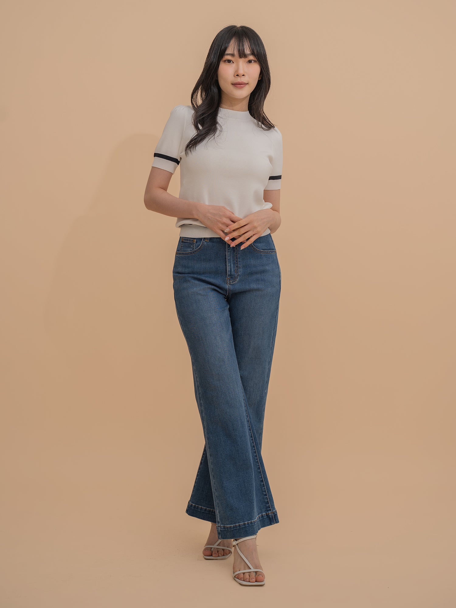 Flared High-Rise Jeans