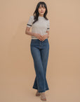 Flared High-Rise Jeans