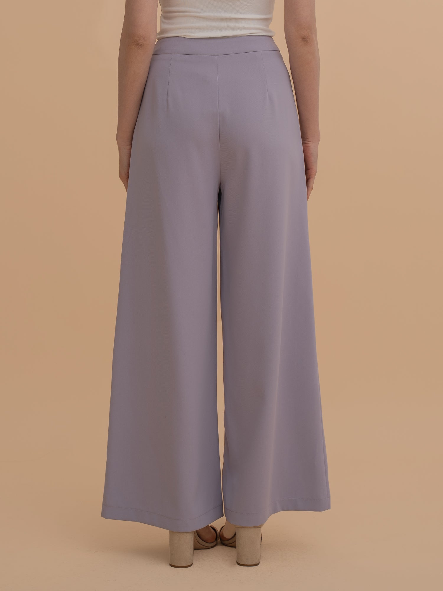 High-Waist Flowy Trousers