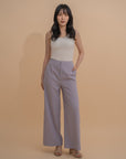 High-Waist Flowy Trousers