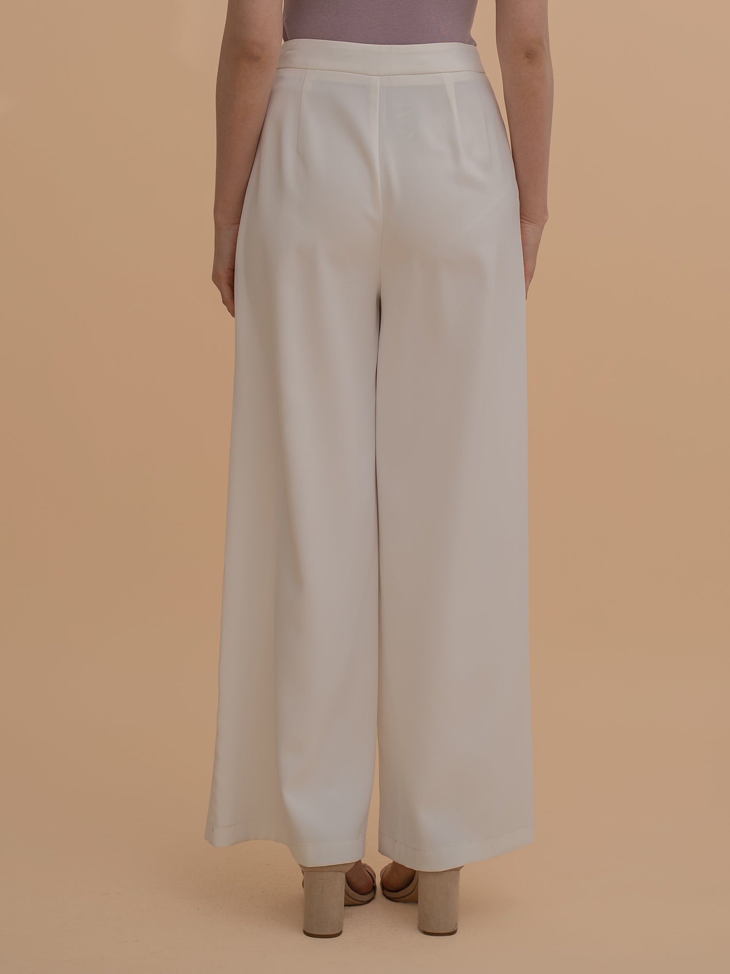High-Waist Flowy Trousers