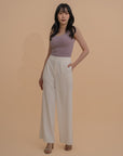 High-Waist Flowy Trousers