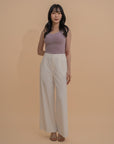 High-Waist Flowy Trousers