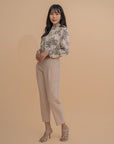 High-Waist Tapered Trousers with Belt
