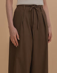 High-Waist Tie Trousers