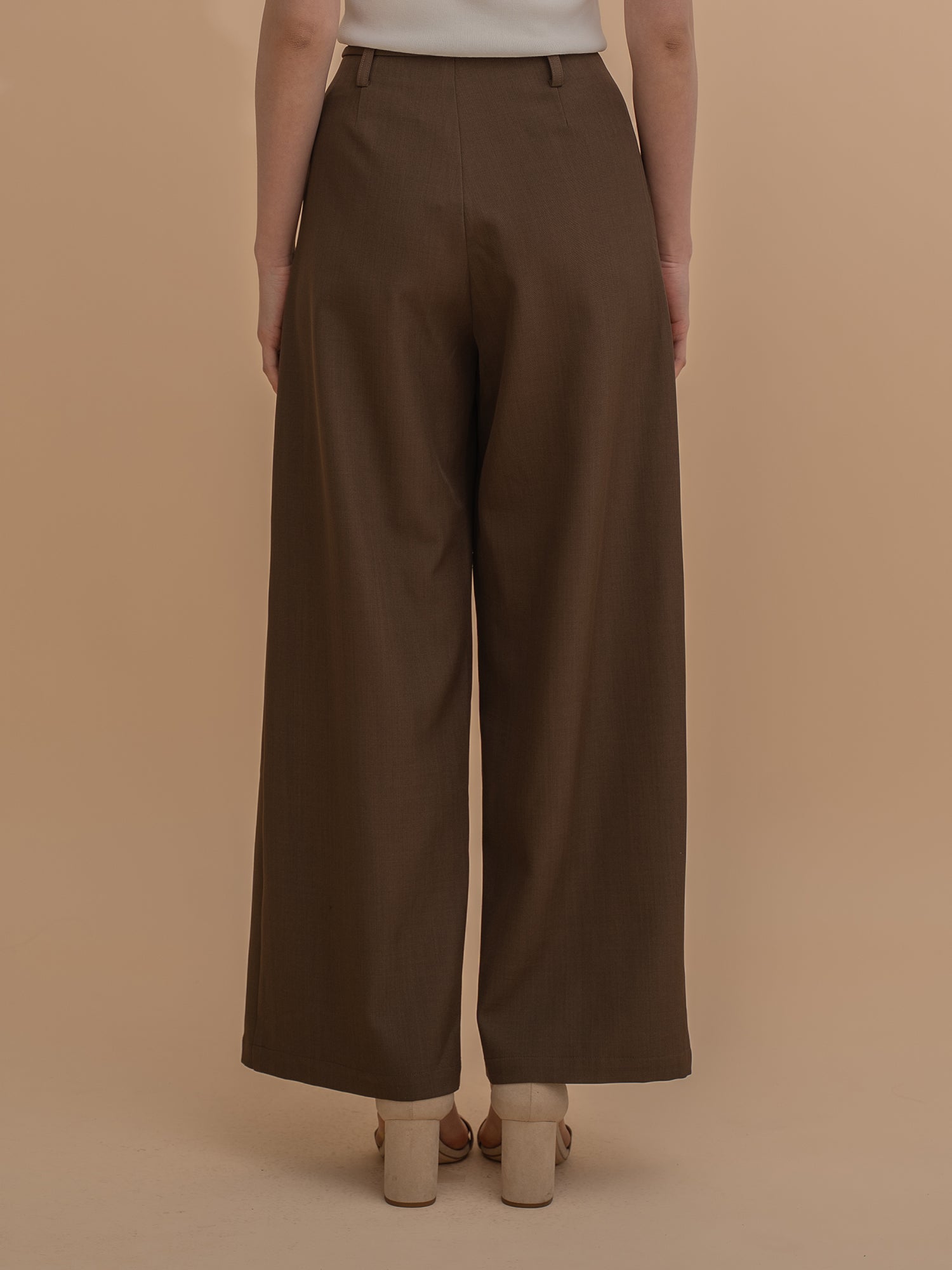 High-Waist Tie Trousers