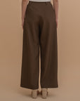 High-Waist Tie Trousers