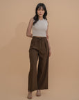 High-Waist Tie Trousers