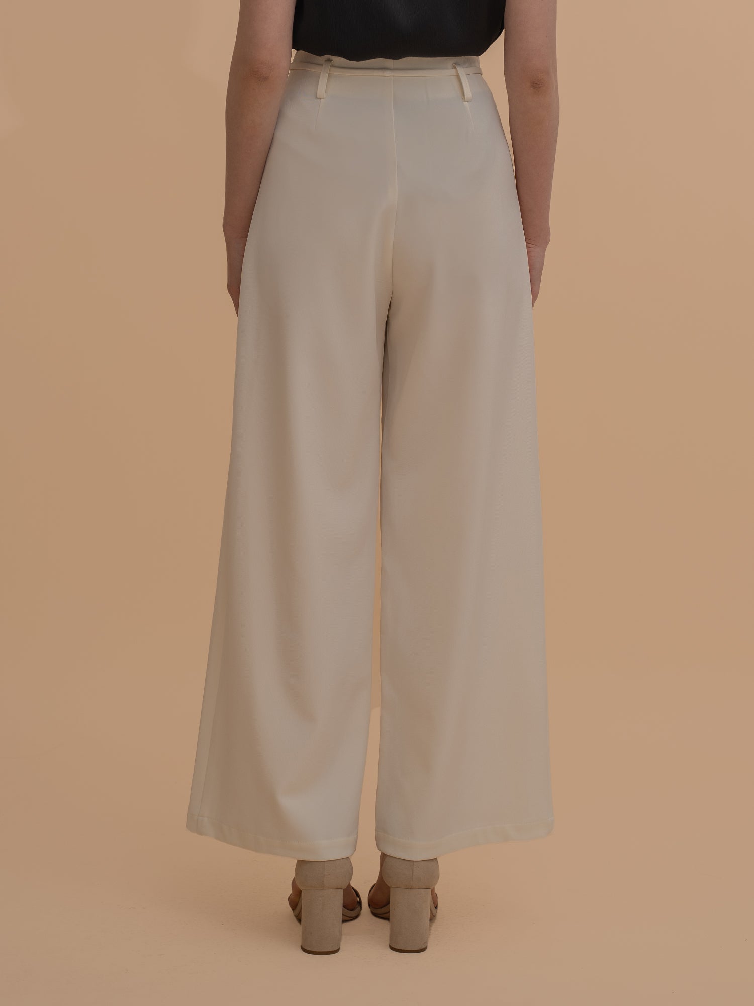 High-Waist Tie Trousers