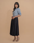 High-Waisted A-Line Denim Skirt