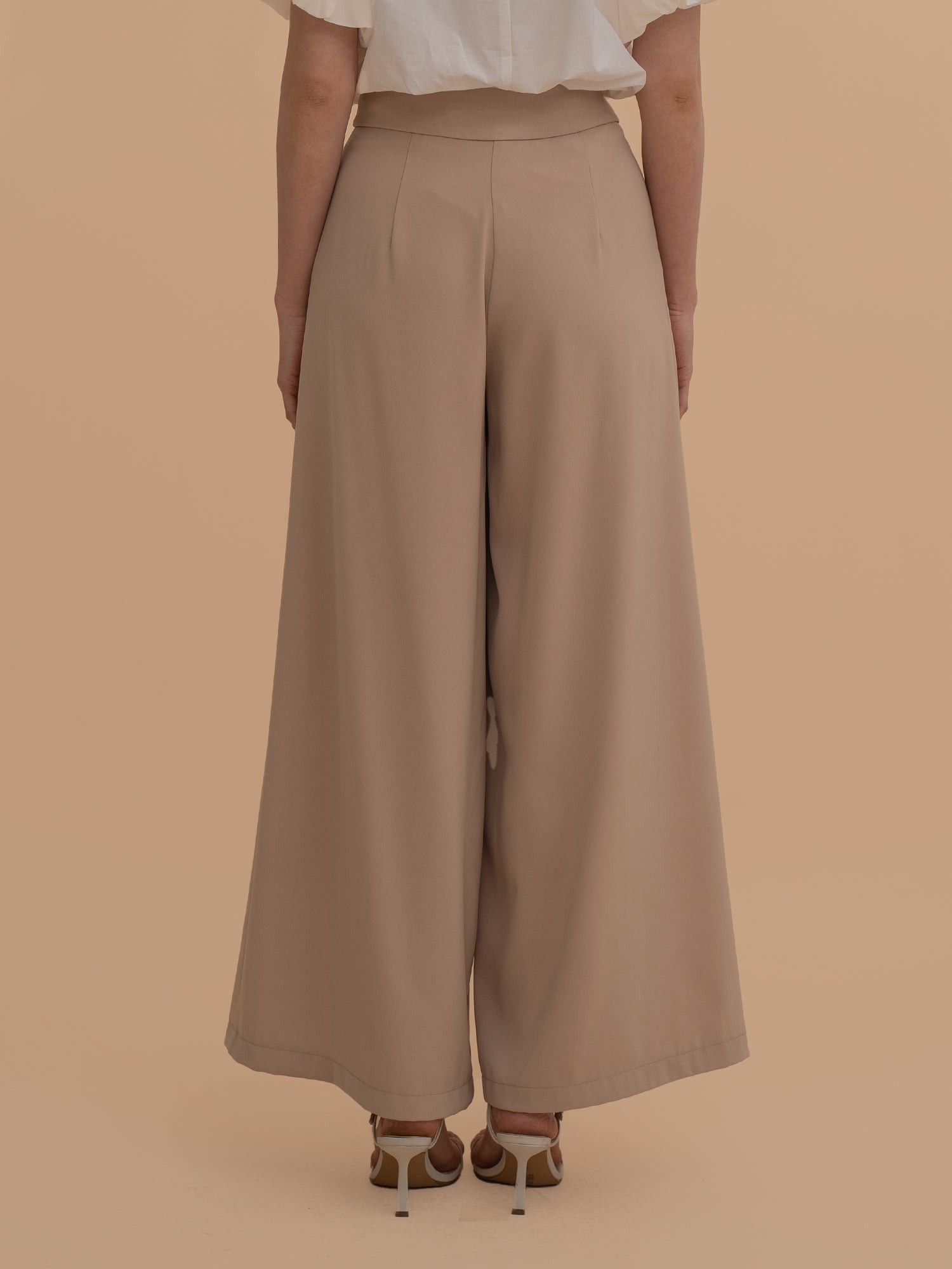 High-Waisted Wide-Leg Trousers