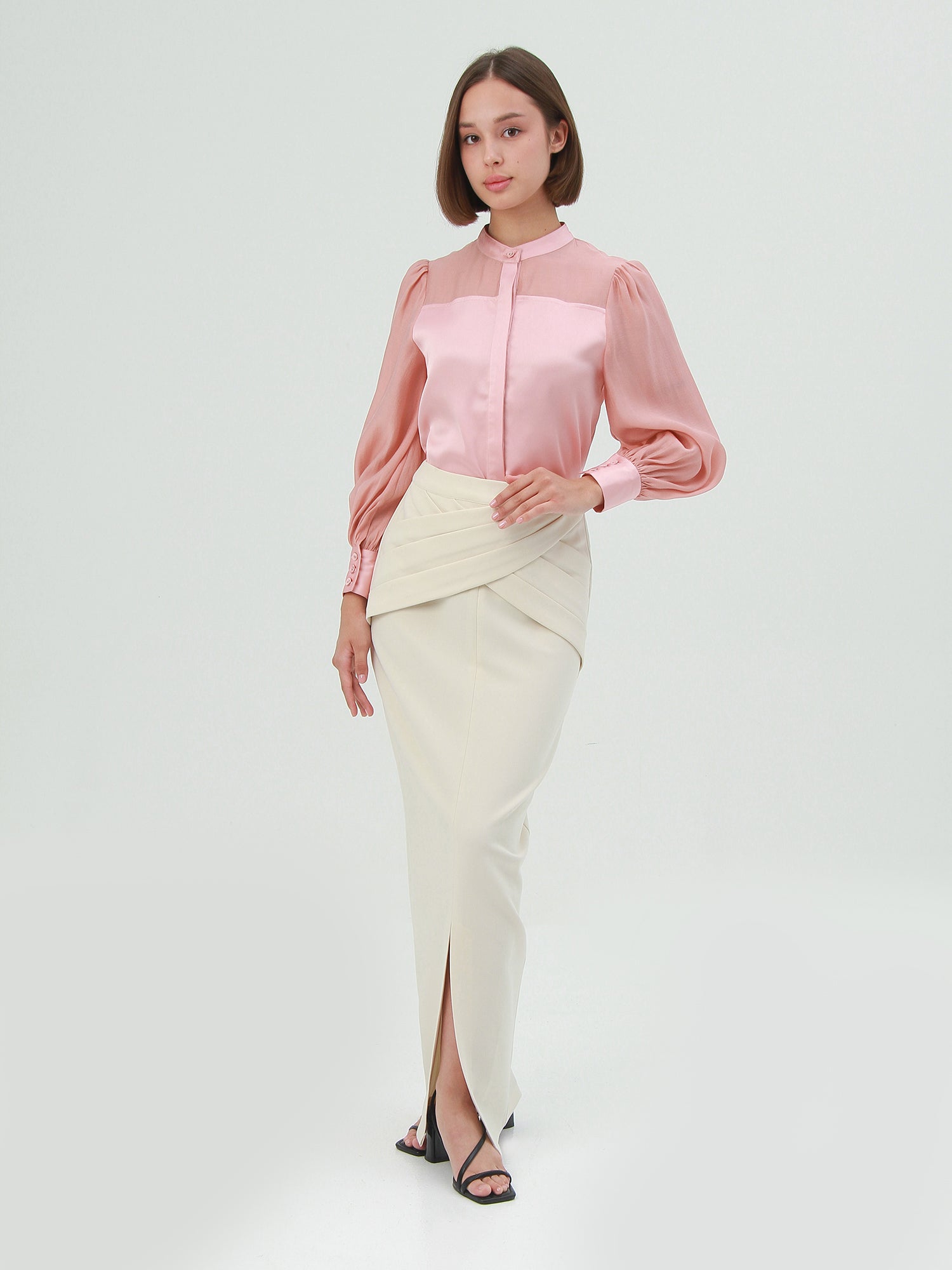 Terra Draped Maxi Skirt