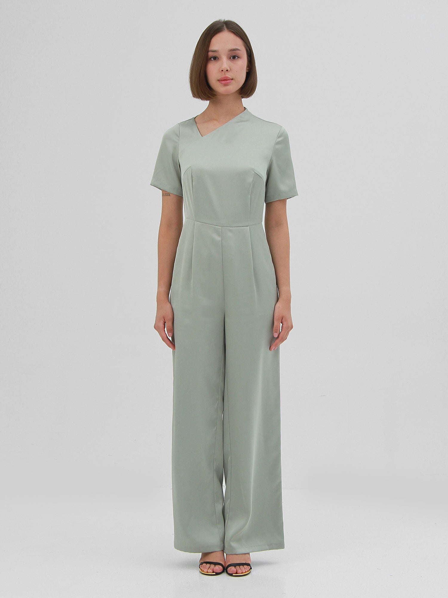 Faye Asymmetrical Neckline Jumpsuit
