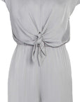 Zalin Front Twist Knot Jumpsuit