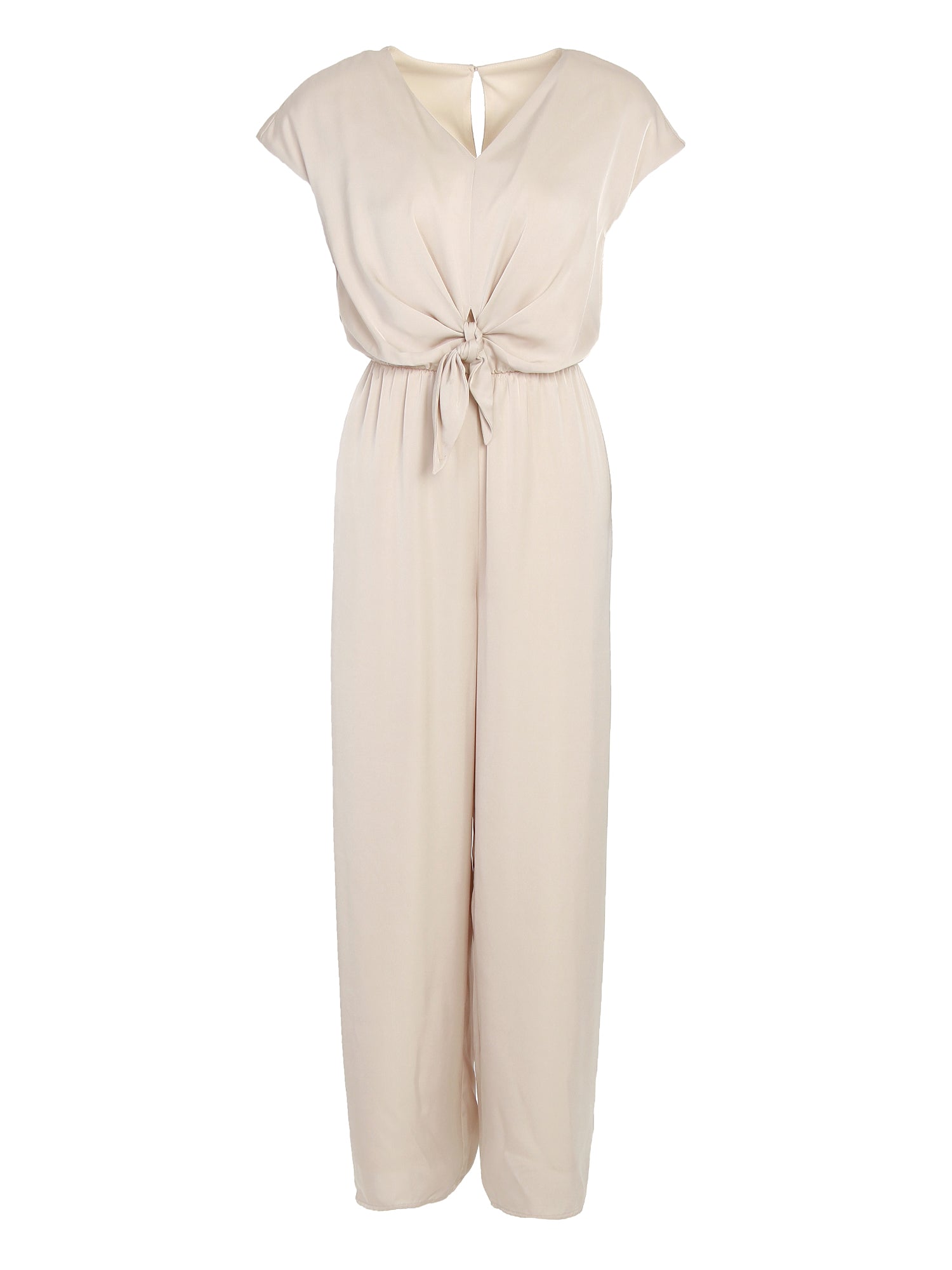 Zalin Front Twist Knot Jumpsuit