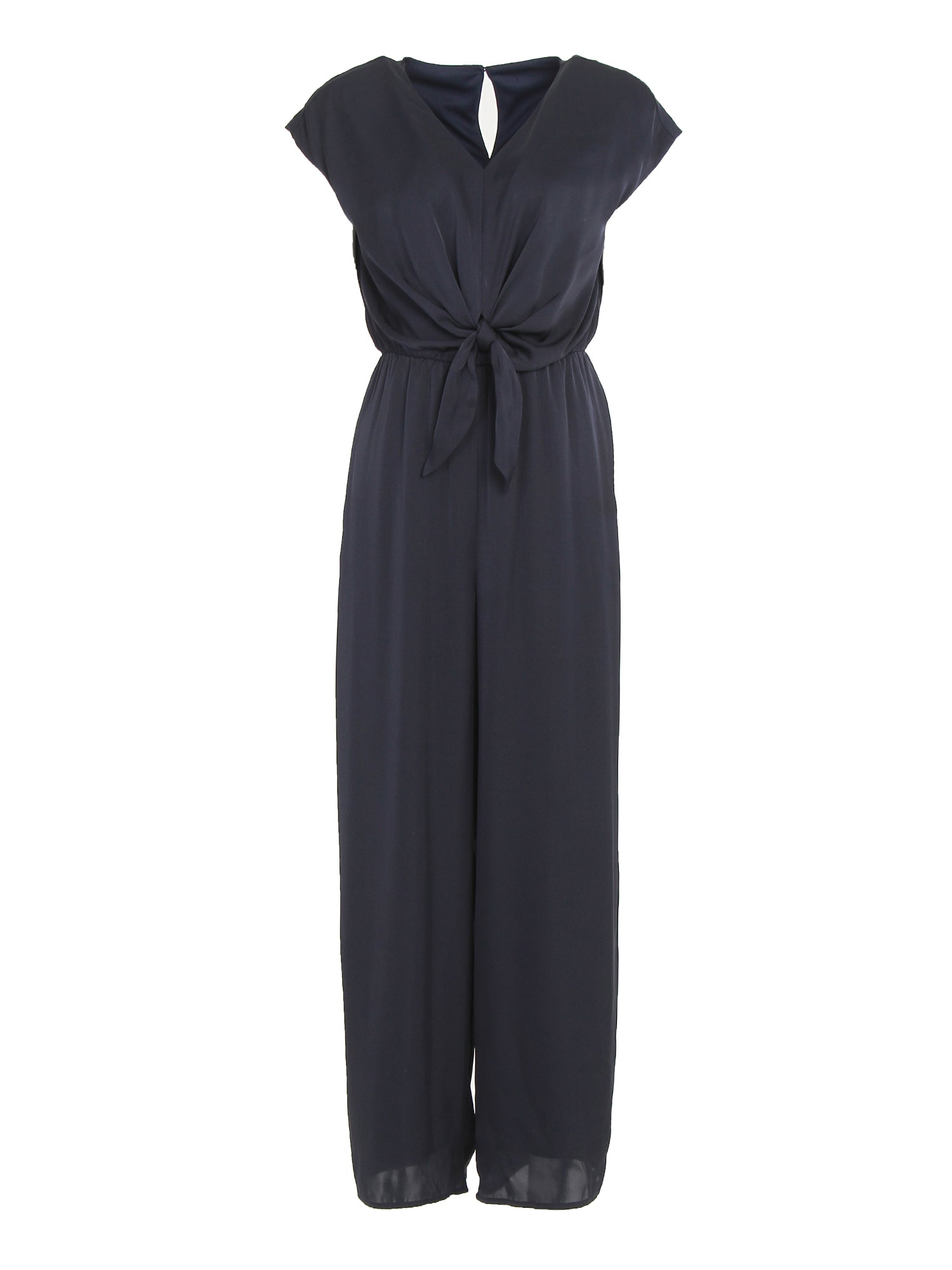 Zalin Front Twist Knot Jumpsuit