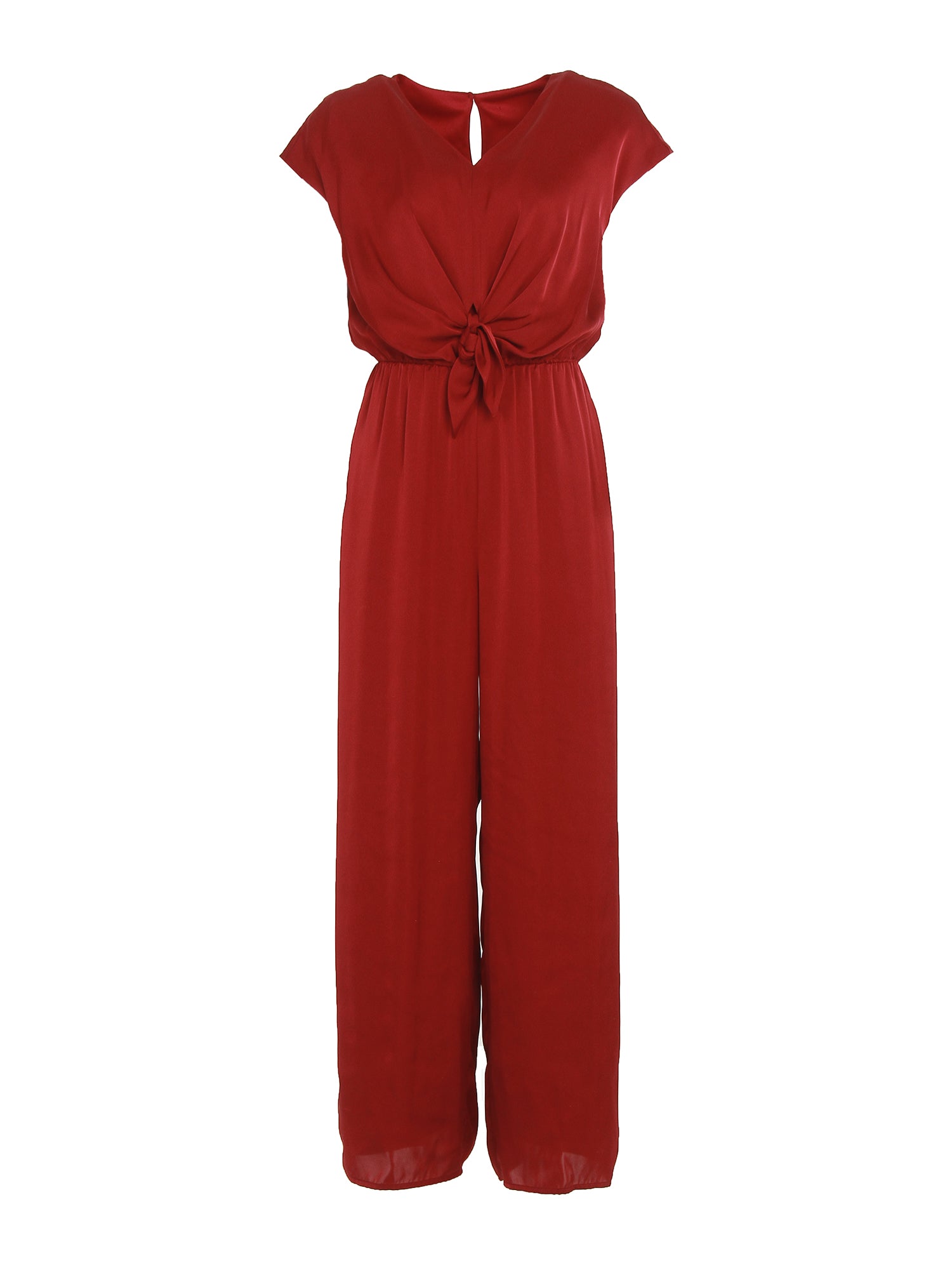 Zalin Front Twist Knot Jumpsuit