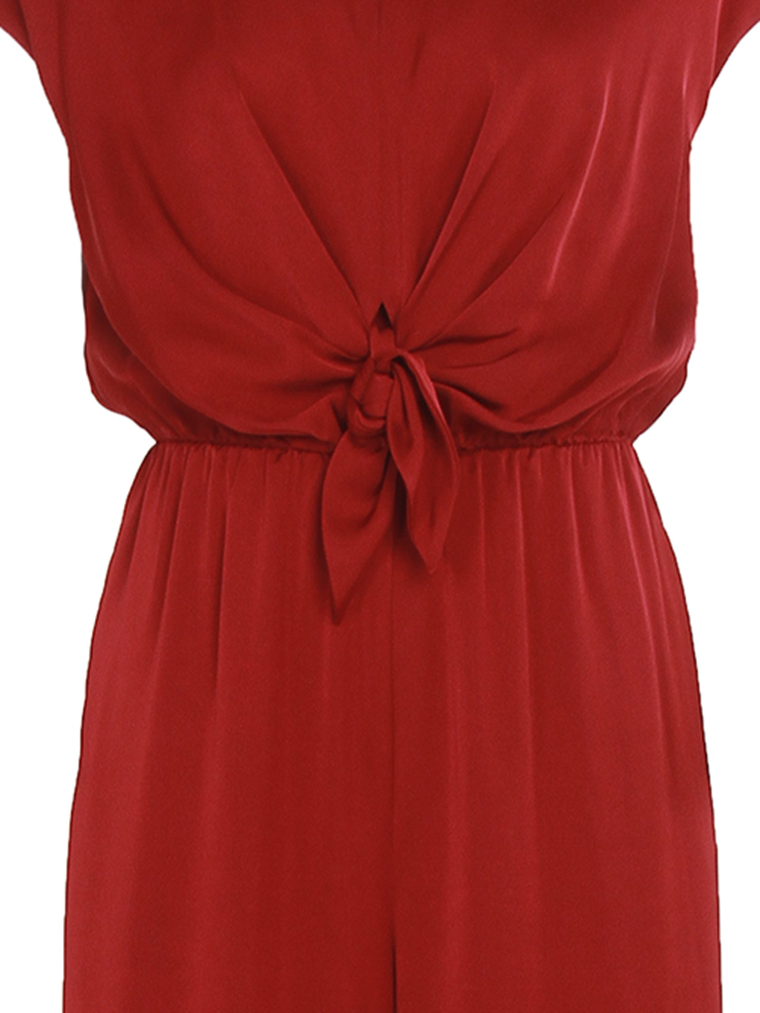 Zalin Front Twist Knot Jumpsuit
